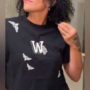 Darc Sport Fly With Us Women's Black crop Graphic Tee